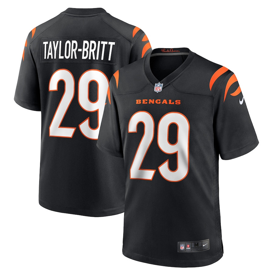 Cam Taylor-britt 29 Cincinnati Bengals Game Men Jersey - Black Js7075