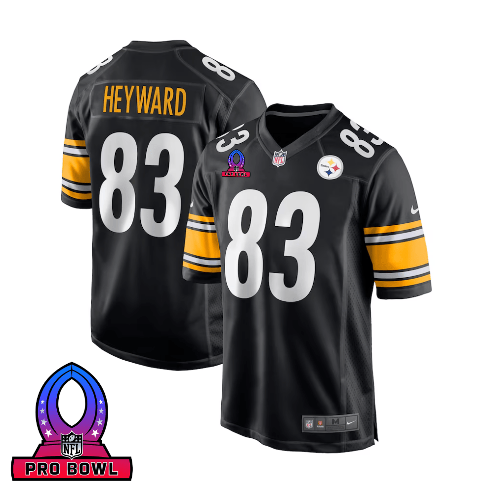 Cameron Heyward 83 Pittsburgh Steelers 2025 Pro Bowl Patch Game Men Jersey - Black Js3110