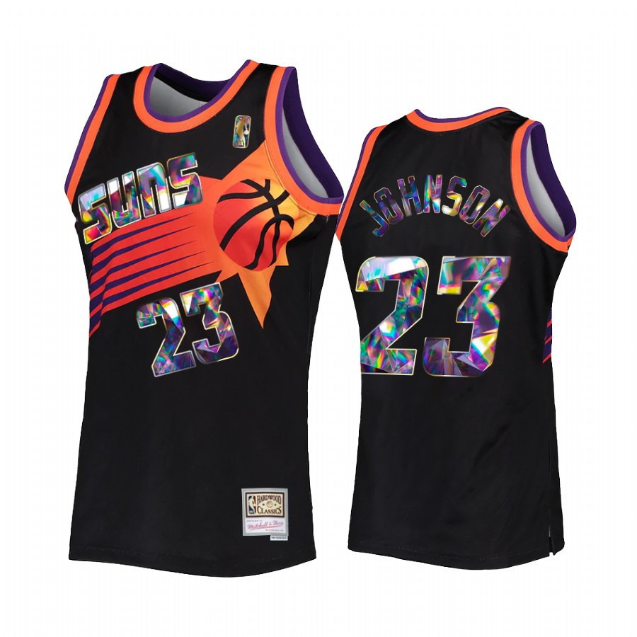 Cameron Johnson 23 Phoenix Suns Nba 75th Anniversary Diamond Jersey Black