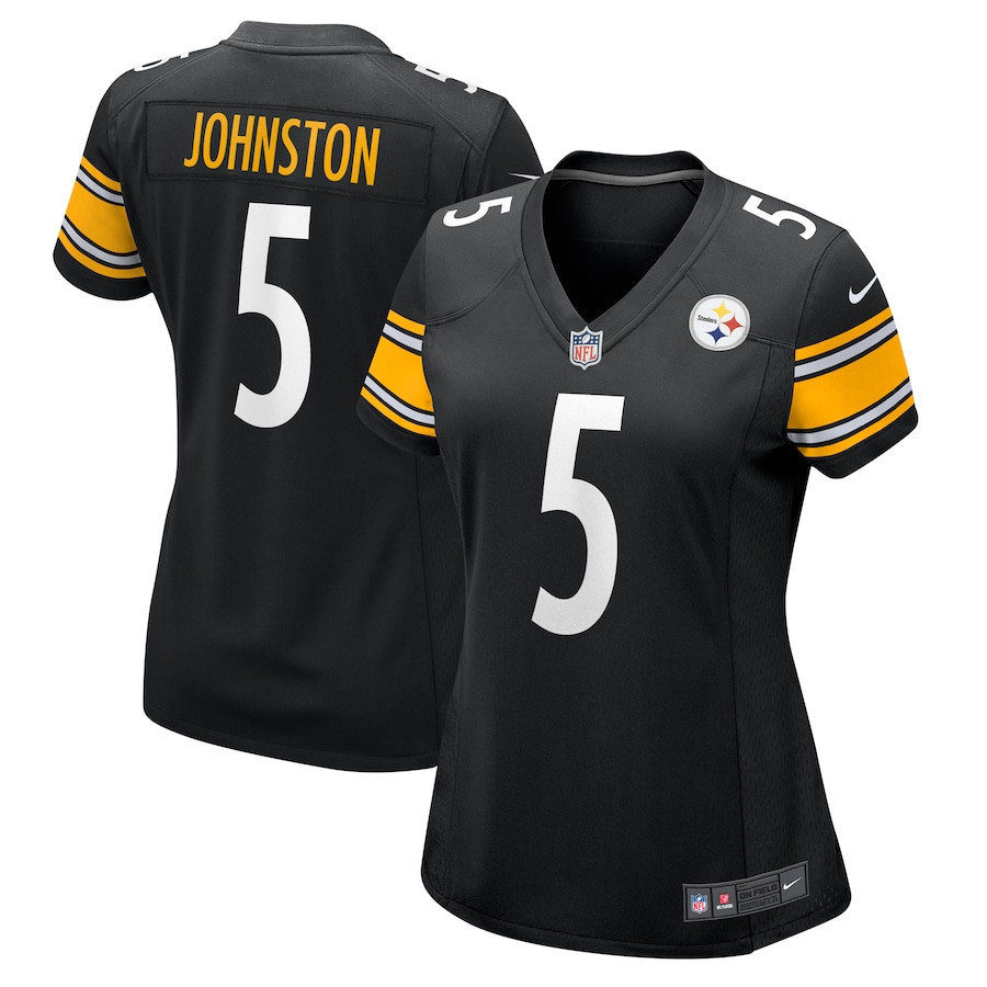 Cameron Johnston 5 Pittsburgh Steelers Women's Game Jersey - Black Js3854