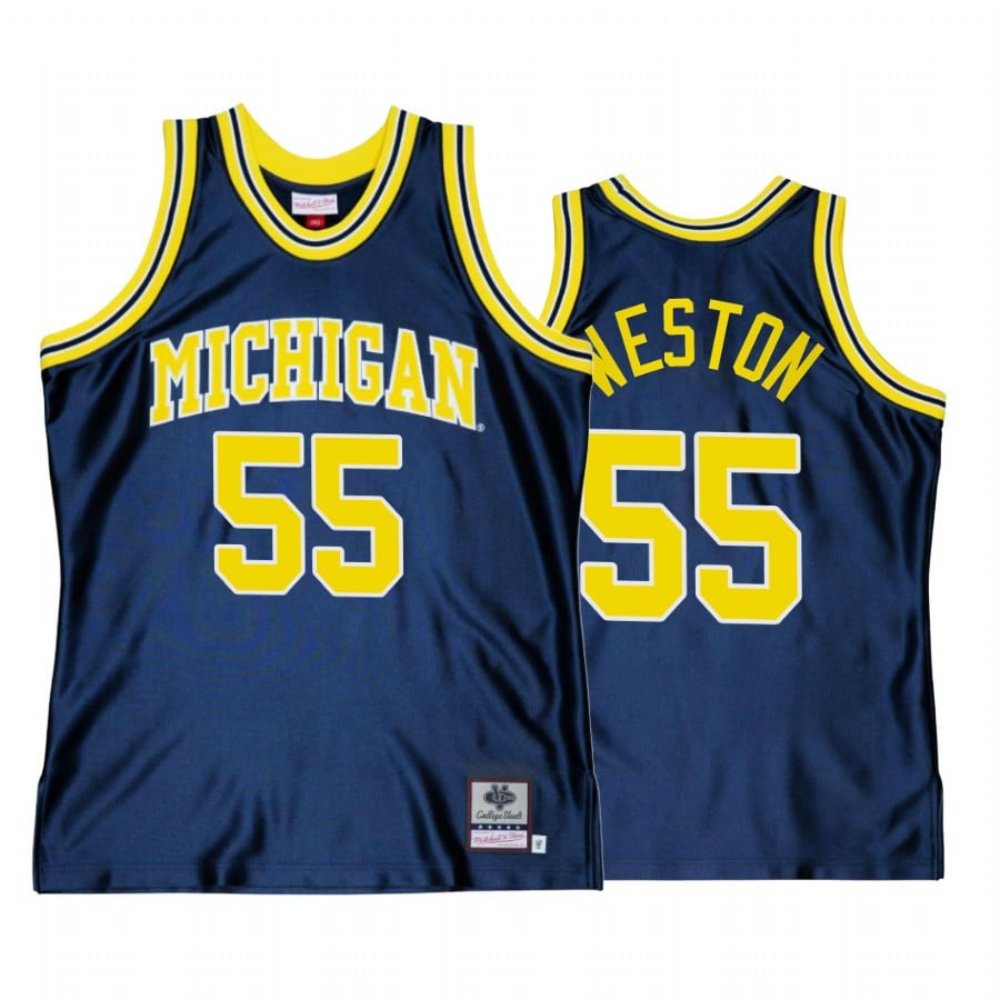 Cameron Weston 55 Michigan Wolverines Navy Jersey Throwback Basketball