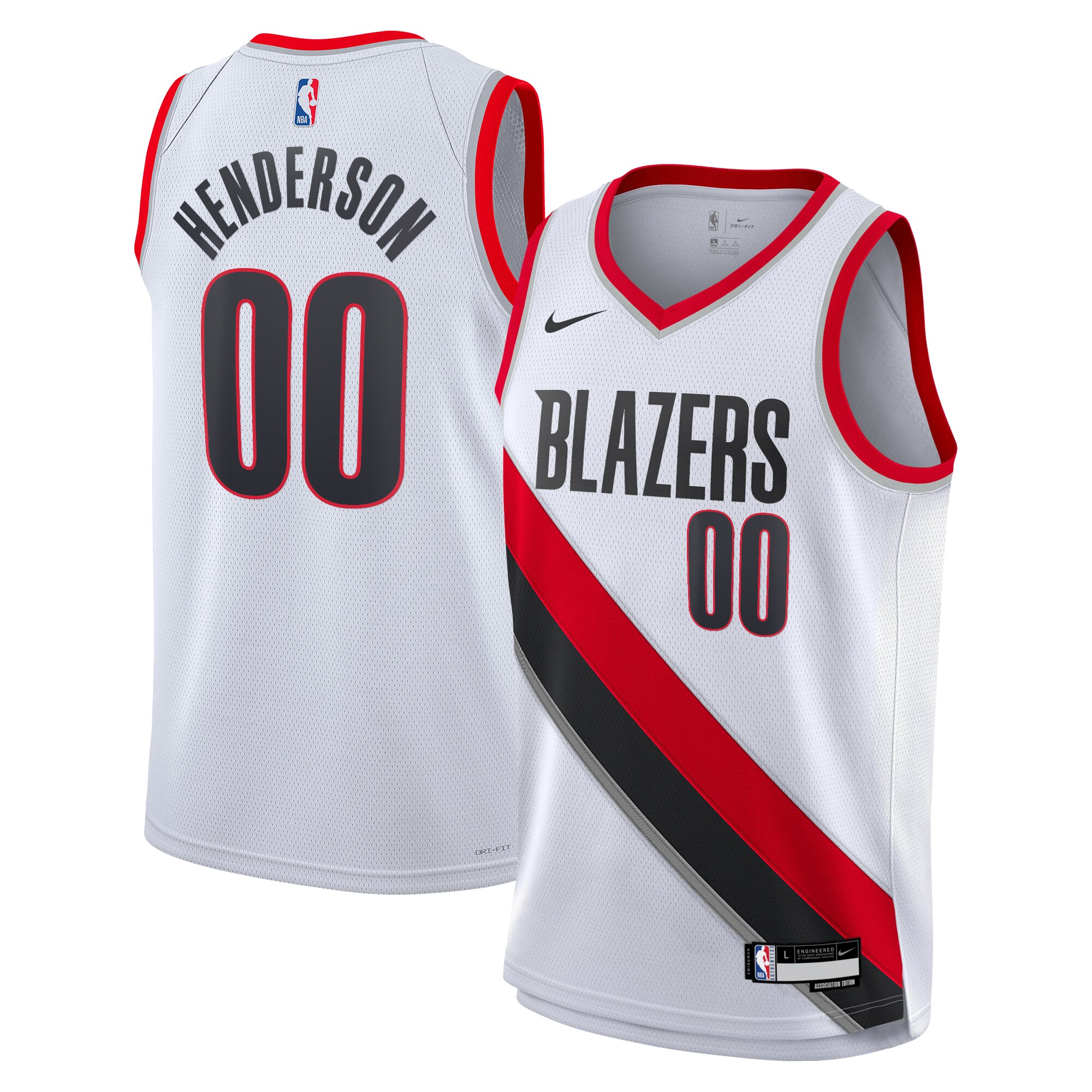 Camiseta Association Edition Swingman De Los Portland Trail Blazers - Blanca - Scoot Henderson - Juvenil