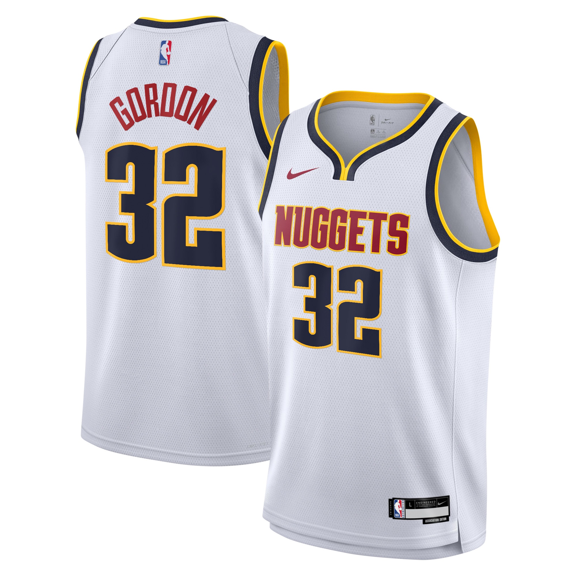 Camiseta Association Swingman De Los Denver Nuggets - Blanco - Aaron Gordon - J?venes