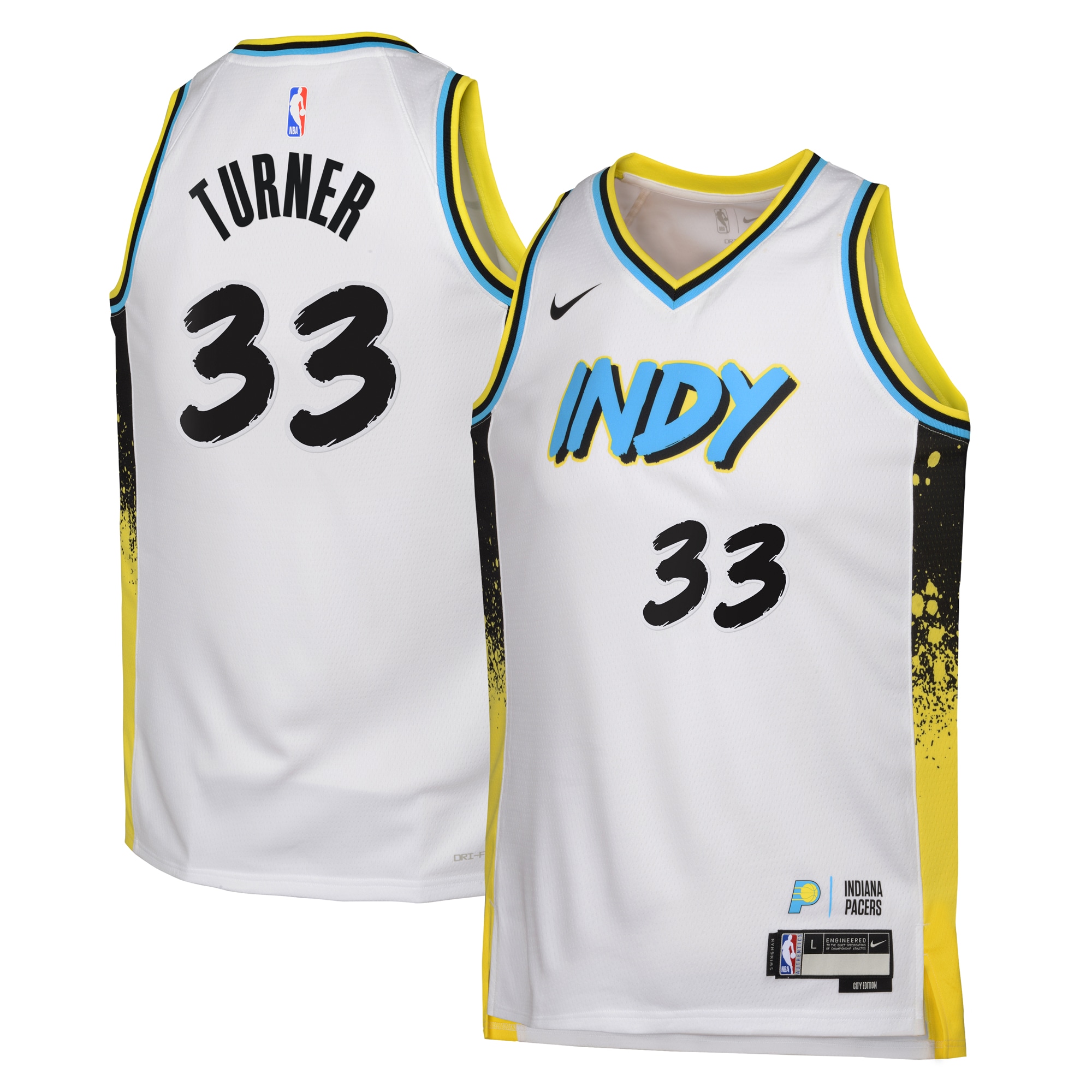 Camiseta City Edition Swingman De Los Indiana Pacers 2024 - Blanco - Myles Turner - Juvenil