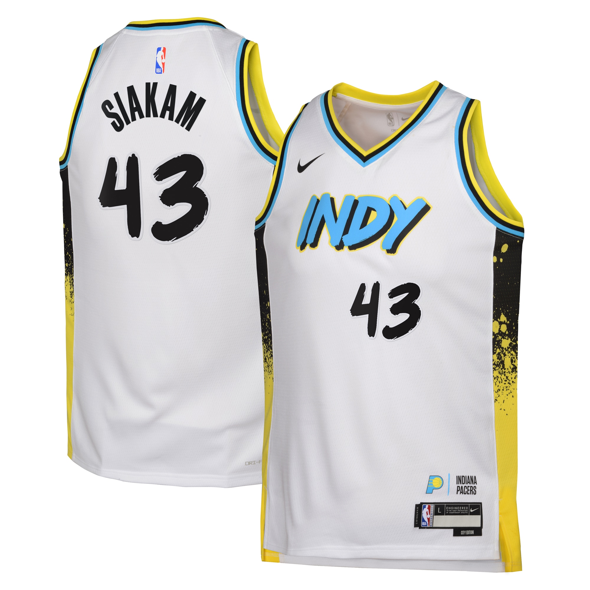 Camiseta City Edition Swingman De Los Indiana Pacers 2024 - Blanco - Pascal Siakam - Juvenil