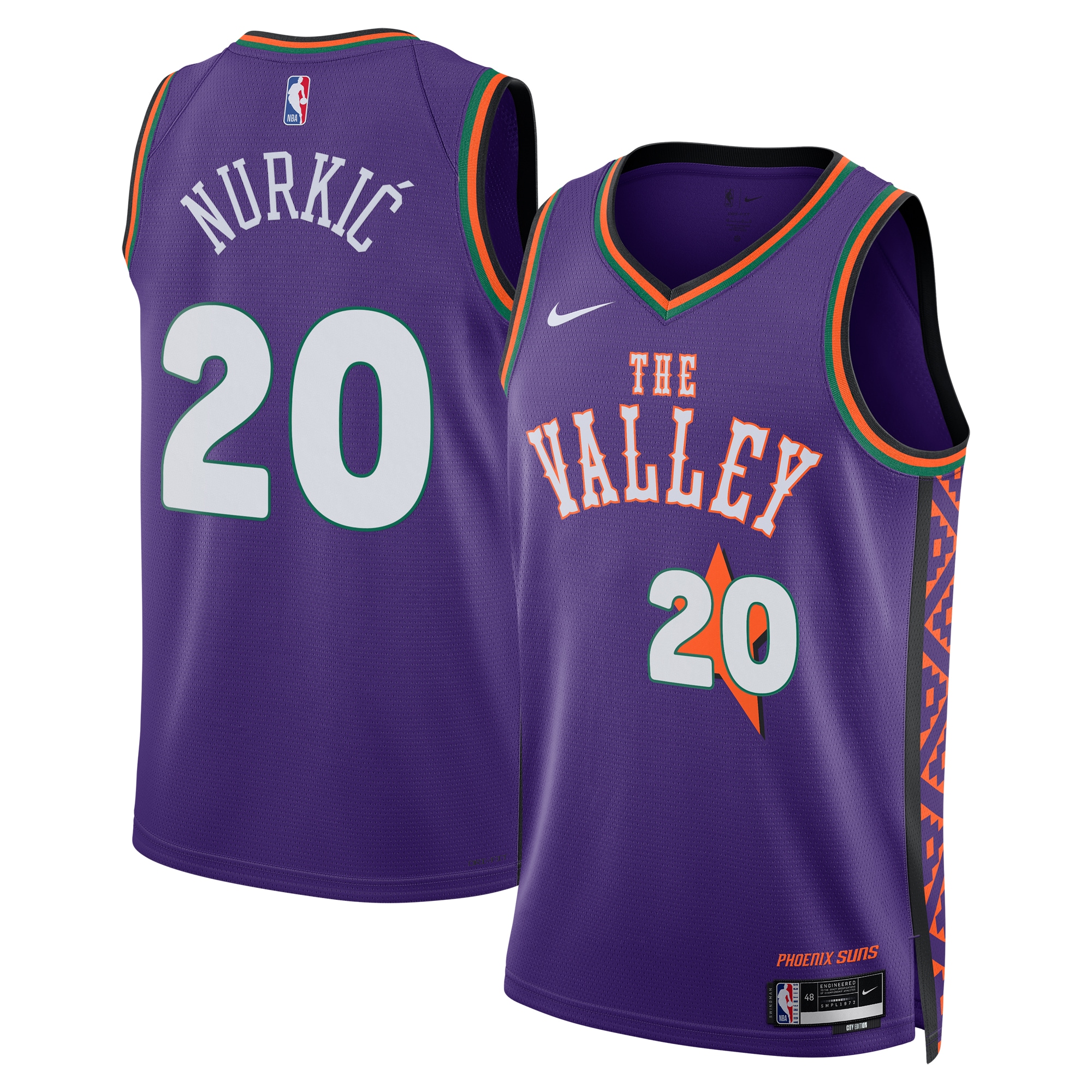 Camiseta City Edition Swingman De Los Phoenix Suns 2024 - P?rpura - Jusuf Nurki? - Unisex