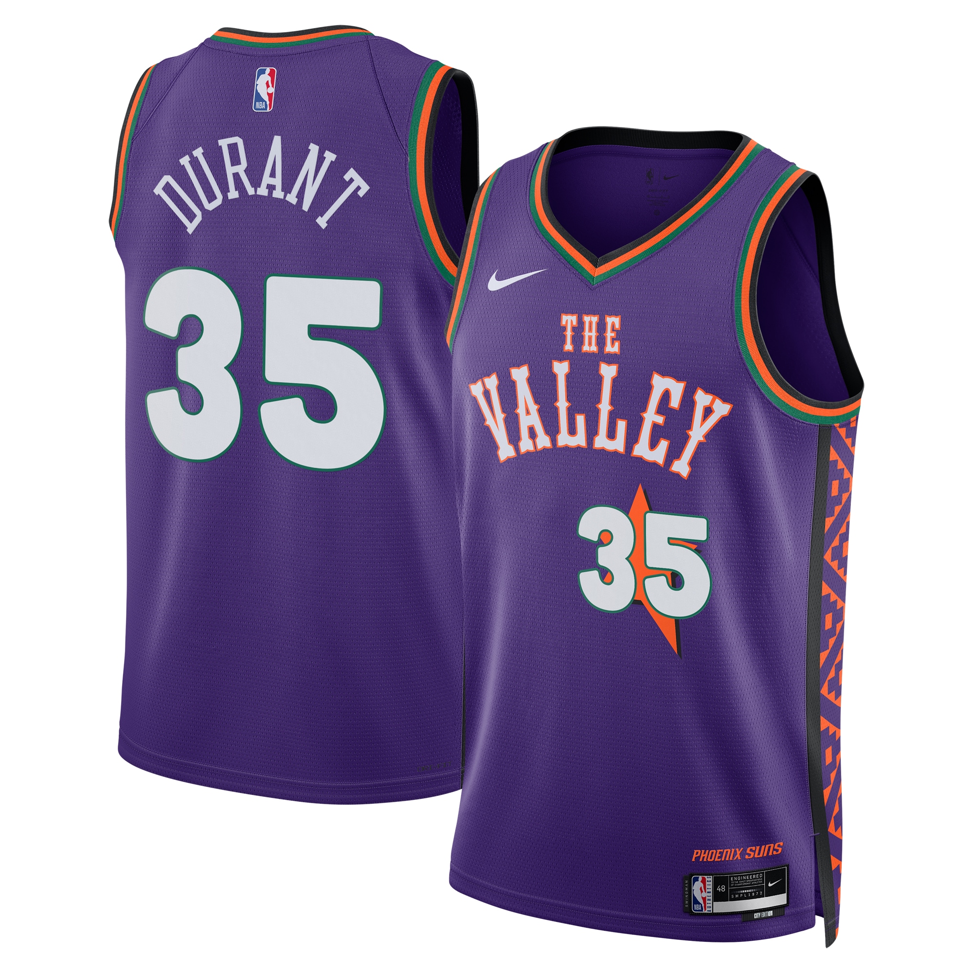 Camiseta City Edition Swingman De Los Phoenix Suns 2024 - P?rpura - Kevin Durant - Unisex