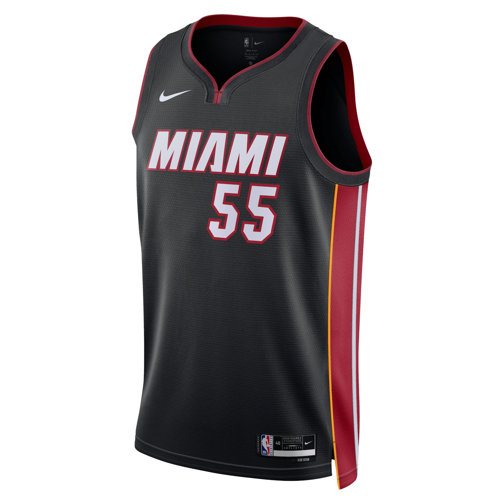 Camiseta Icon Edition Swingman De Los Miami Heat - Negro - Duncan Robinson - Unisex