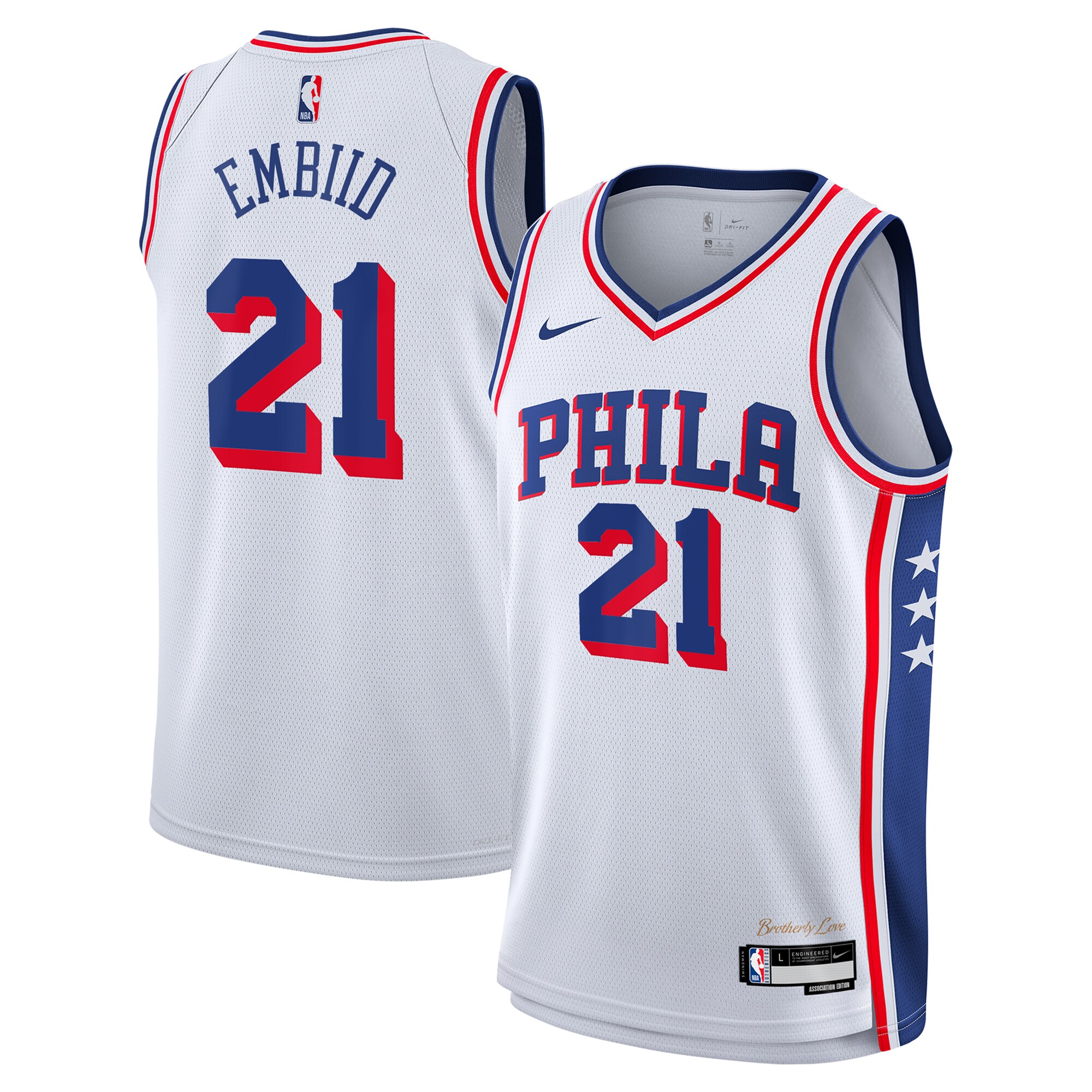 Camiseta Philadelphia 76ers Association Swingman - Azul Marino - Joel Embiid - J?venes