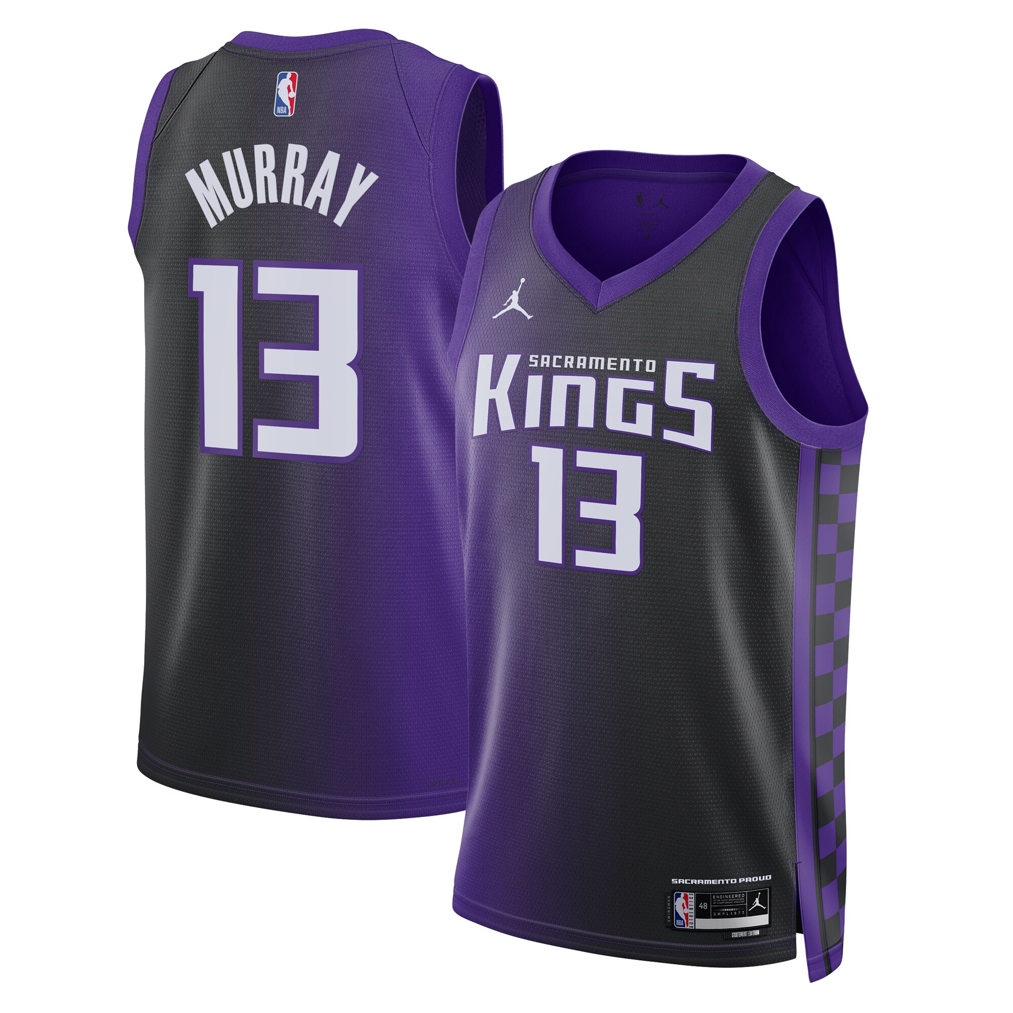 Camiseta Sacramento Kings Jordan Statement Brand Statement Edition - P?rpura - Keegan Murray - Unisex