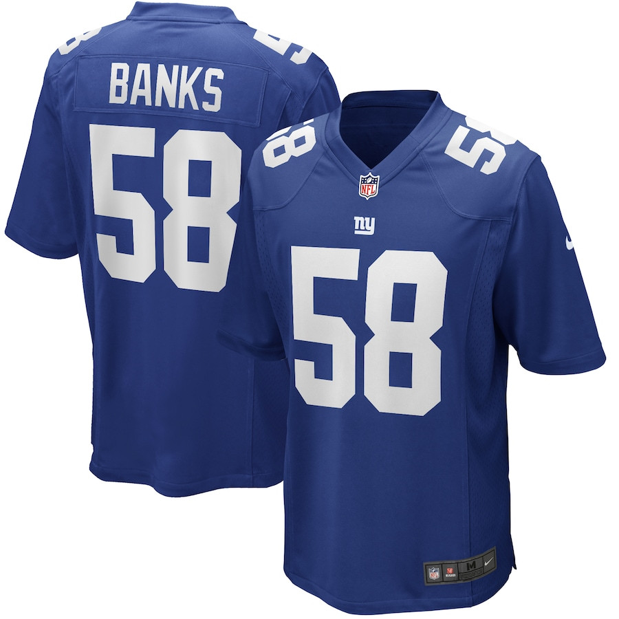 Carl Banks 58 New York Giants Men Game Retired Jersey - Royal Js1226