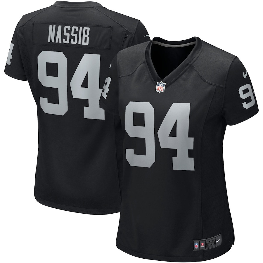 Carl Nassib 94 Las Vegas Raiders Women Game Jersey - Black Js3754