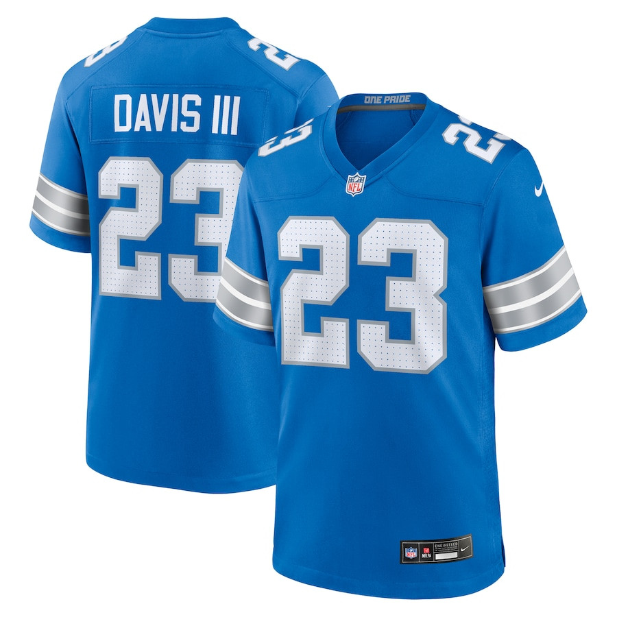 Carlton Davis Iii 23 Detroit Lions Game Men Jersey - Blue Js4496