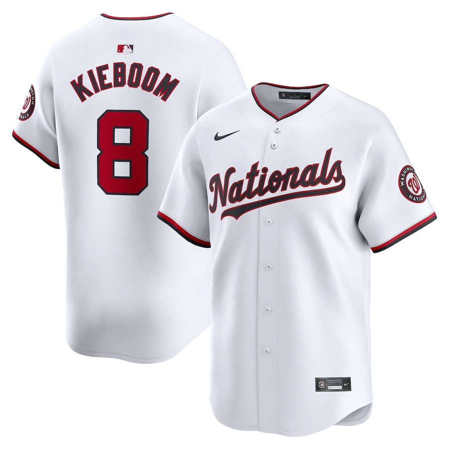 Carter Kieboom 8 Washington Nationals Home Limited Men Jersey - White