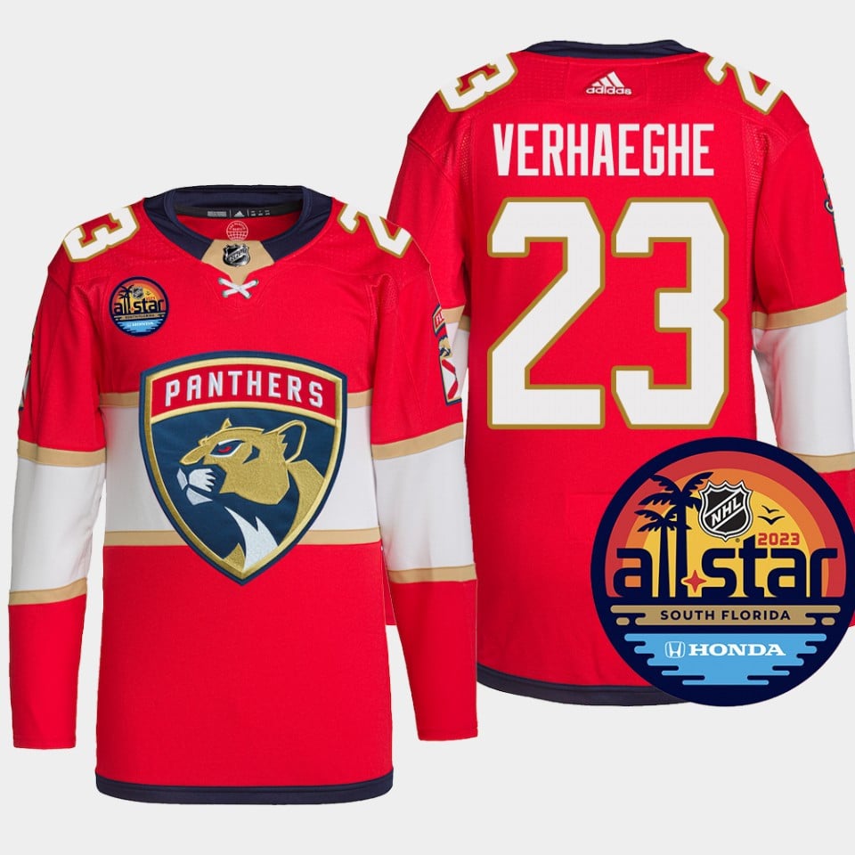 Carter Verhaeghe 23 Florida Panthers Red Jersey 2023 All-star