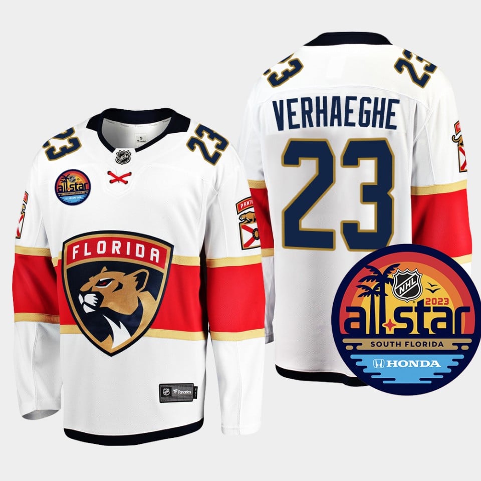Carter Verhaeghe 23 Men Florida Panthers 2023 All-star Away White Jersey