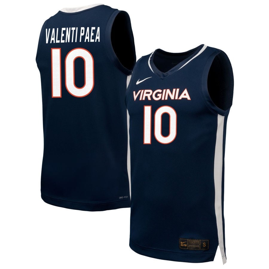 Casey Valenti Paea 10 Virginia Cavaliers Unisex Nil Women's Basketball Jersey - Navy