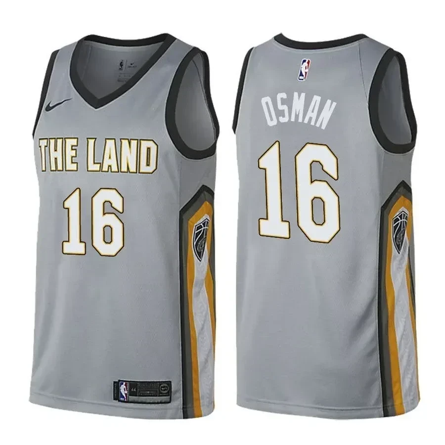 Cavaliers Male Cedi Osman 16 City Edition Gray Jersey