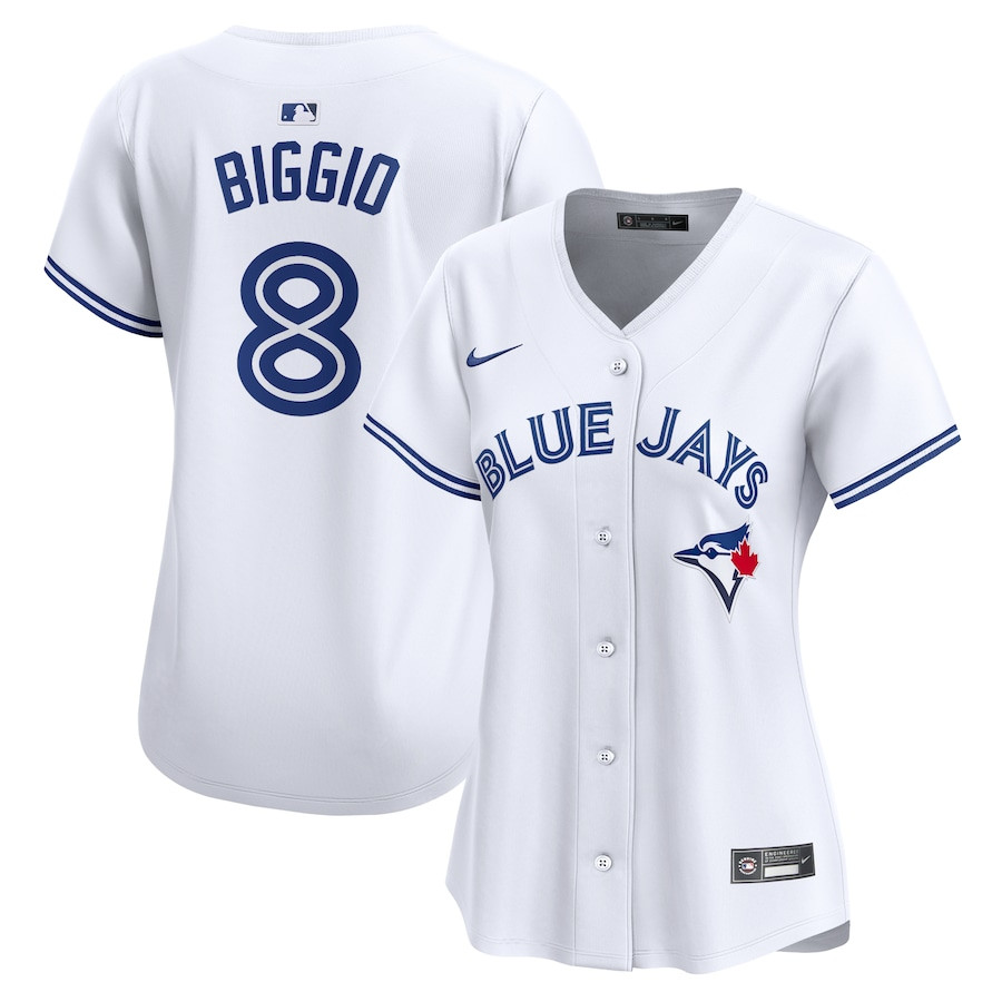 Cavan Biggio 8 Toronto Blue Jays Women Home Limited Player Jersey - White