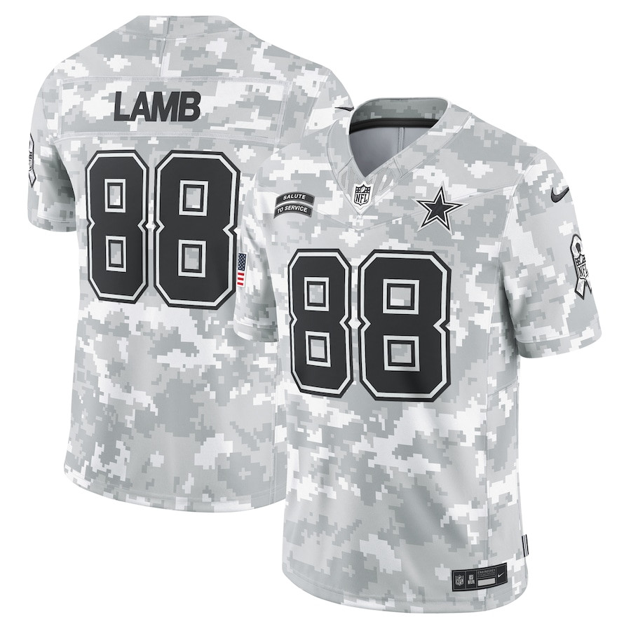 Ceedee Lamb 88 Dallas Cowboys 2024 Salute To Service Limited Men Jersey - Arctic Camo Js2124