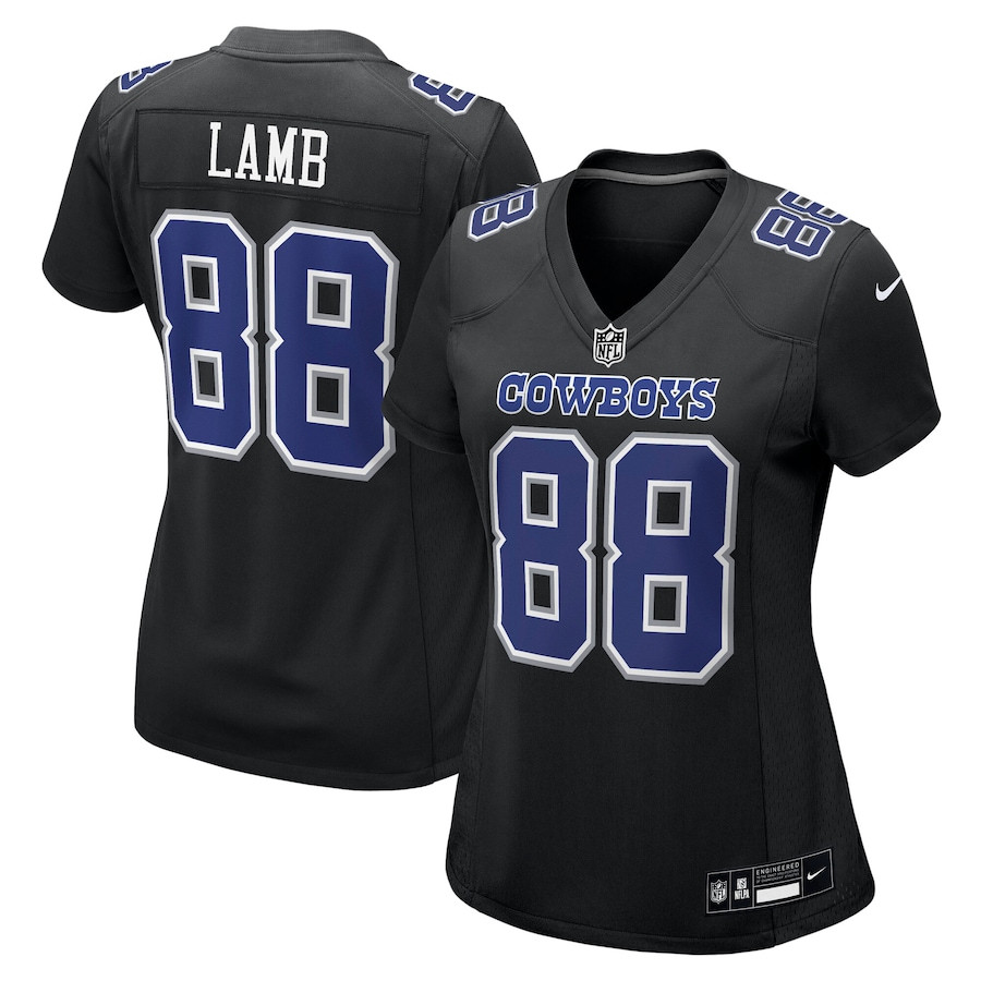 Ceedee Lamb 88 Dallas Cowboys Women's Fashion Game Jersey - Carbon Black Js3458