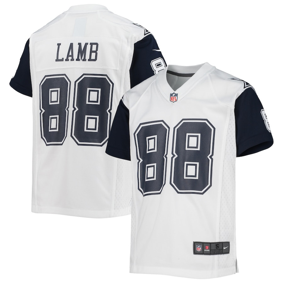 Ceedee Lamb 88 Dallas Cowboys Youth Alternate Game Jersey - White Js7312