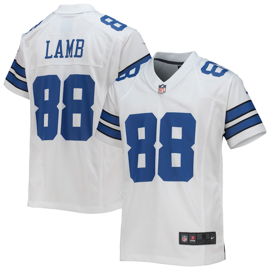 Ceedee Lamb 88 Dallas Cowboys Youth Game Jersey - White Js1315