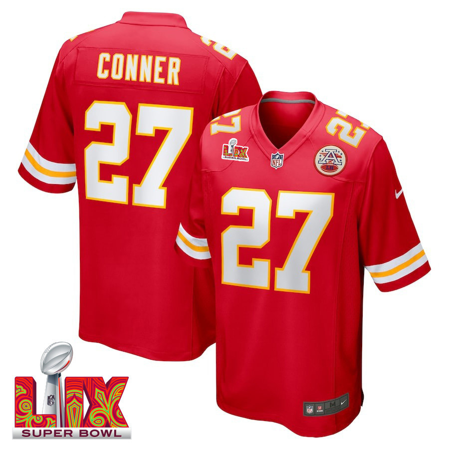 Chamarri Conner #27 Kansas City Chiefs Super Bowl Lix Jersey - Men's - Red Js9020