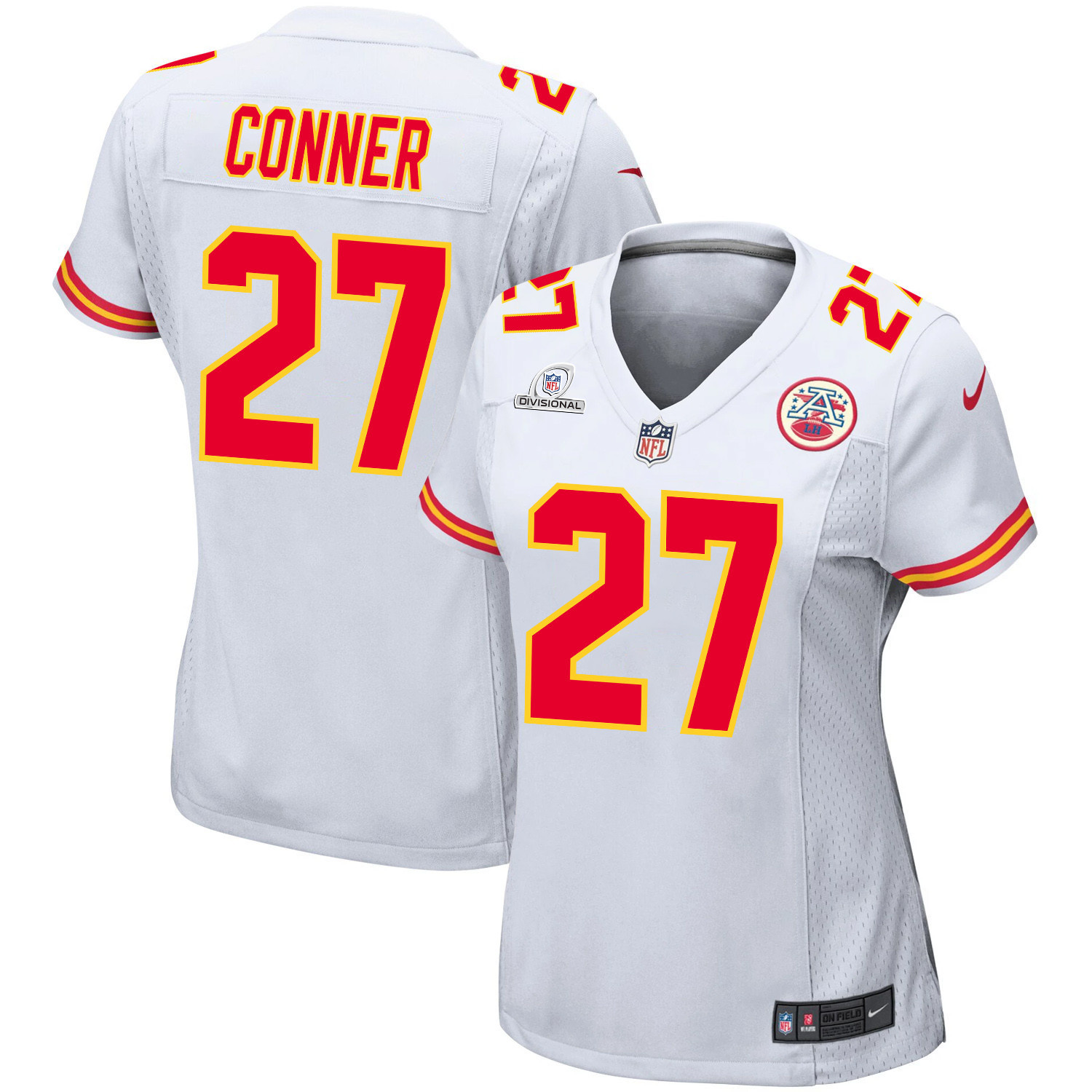Chamarri Conner 27 Kansas City Chiefs Super Bowl Lviii Patch Game Women Jersey - White Js7702