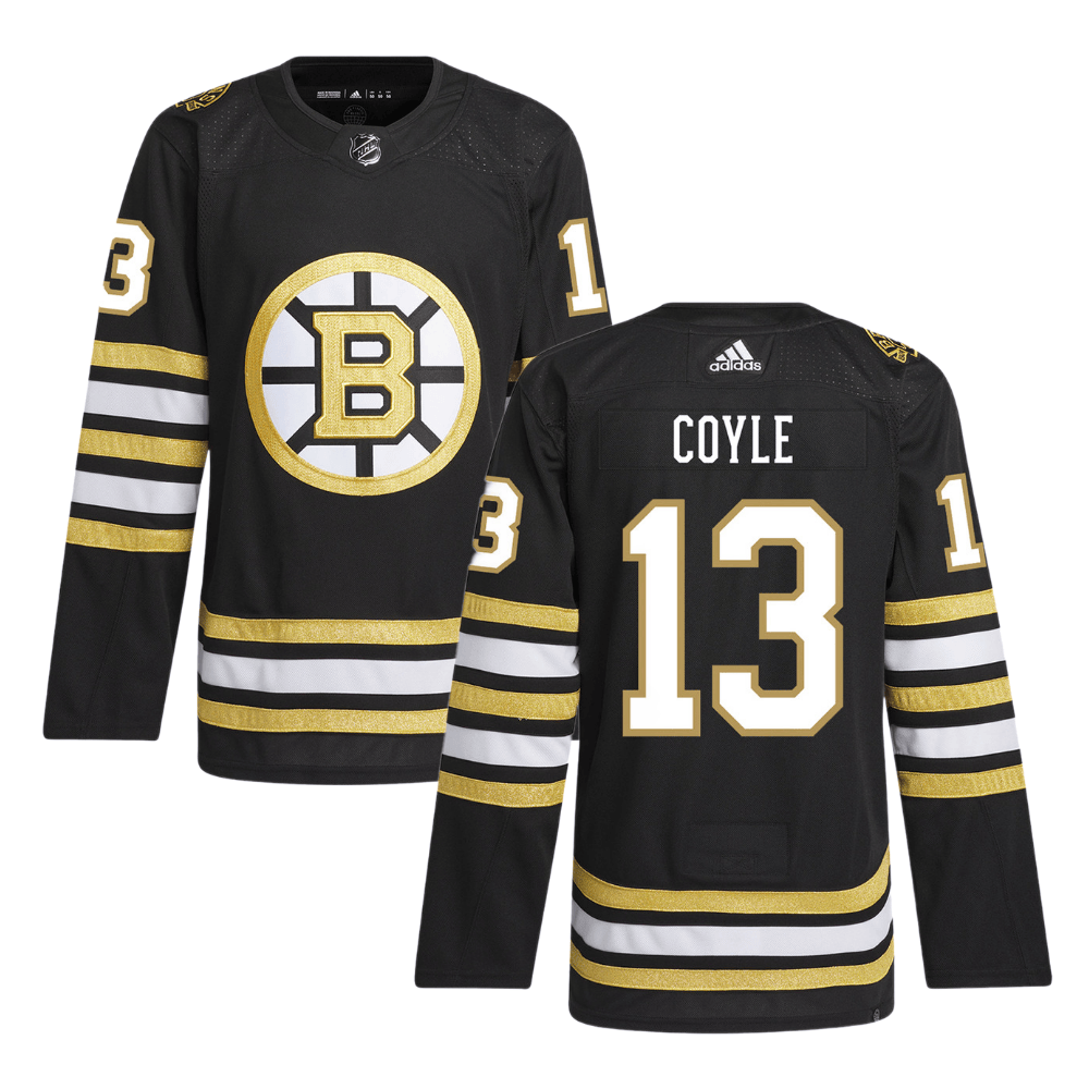 Charlie Coyle 13 Boston Bruins 100th Anniversary Primegreen Home Men Jersey - Black