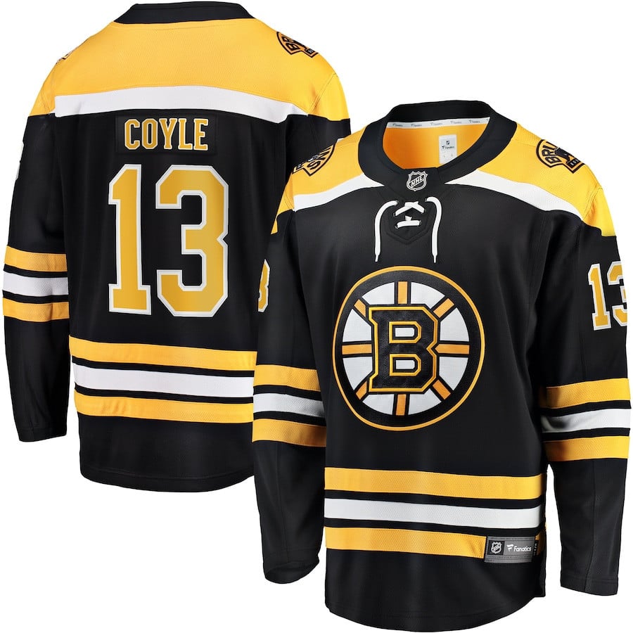 Charlie Coyle 13 Boston Bruins Home Breakaway Jersey - Men, Black