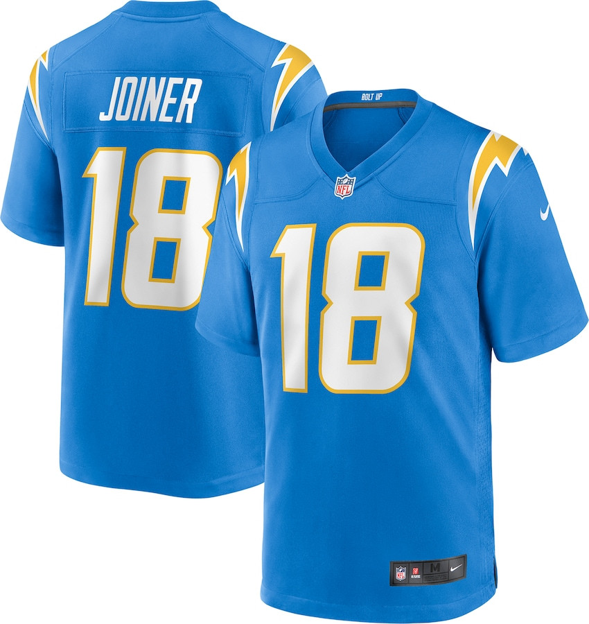 Charlie Joiner 18 Los Angeles Chargers Men Game Retired Jersey - Powder Blue Js8215
