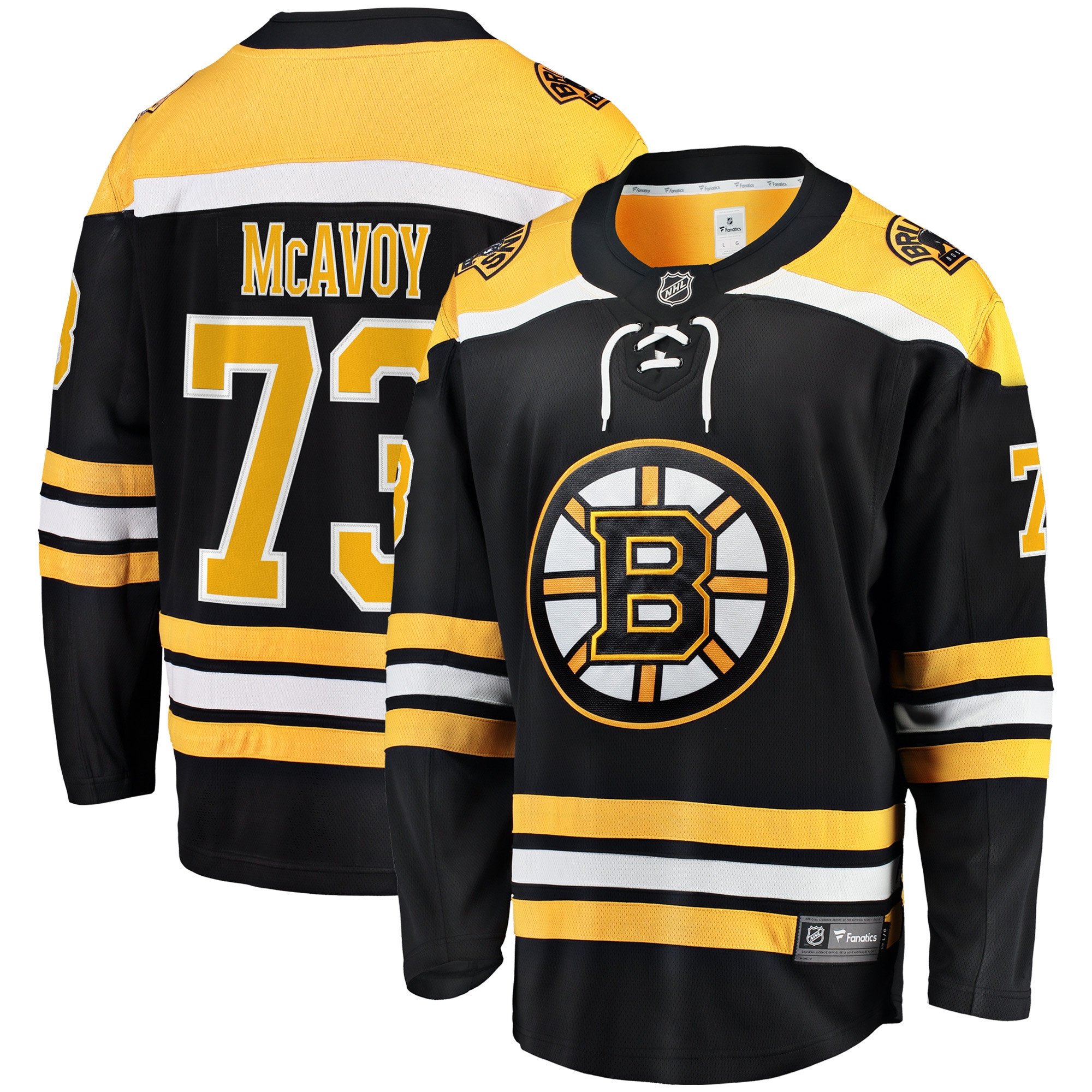 Charlie Mcavoy 73 Boston Bruins Home Breakaway Jersey - Men, Black