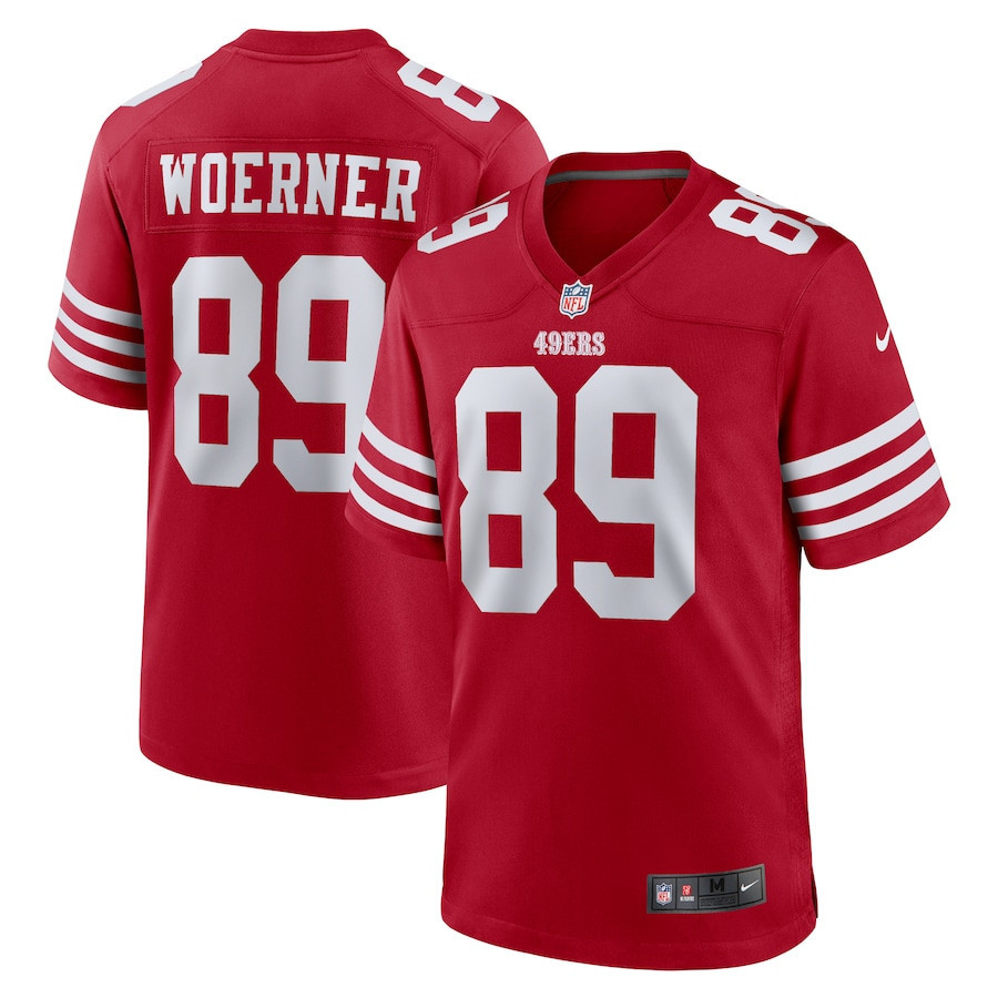 Charlie Woerner 89 San Francisco 49ers Game Men Jersey - Scarlet Js2135