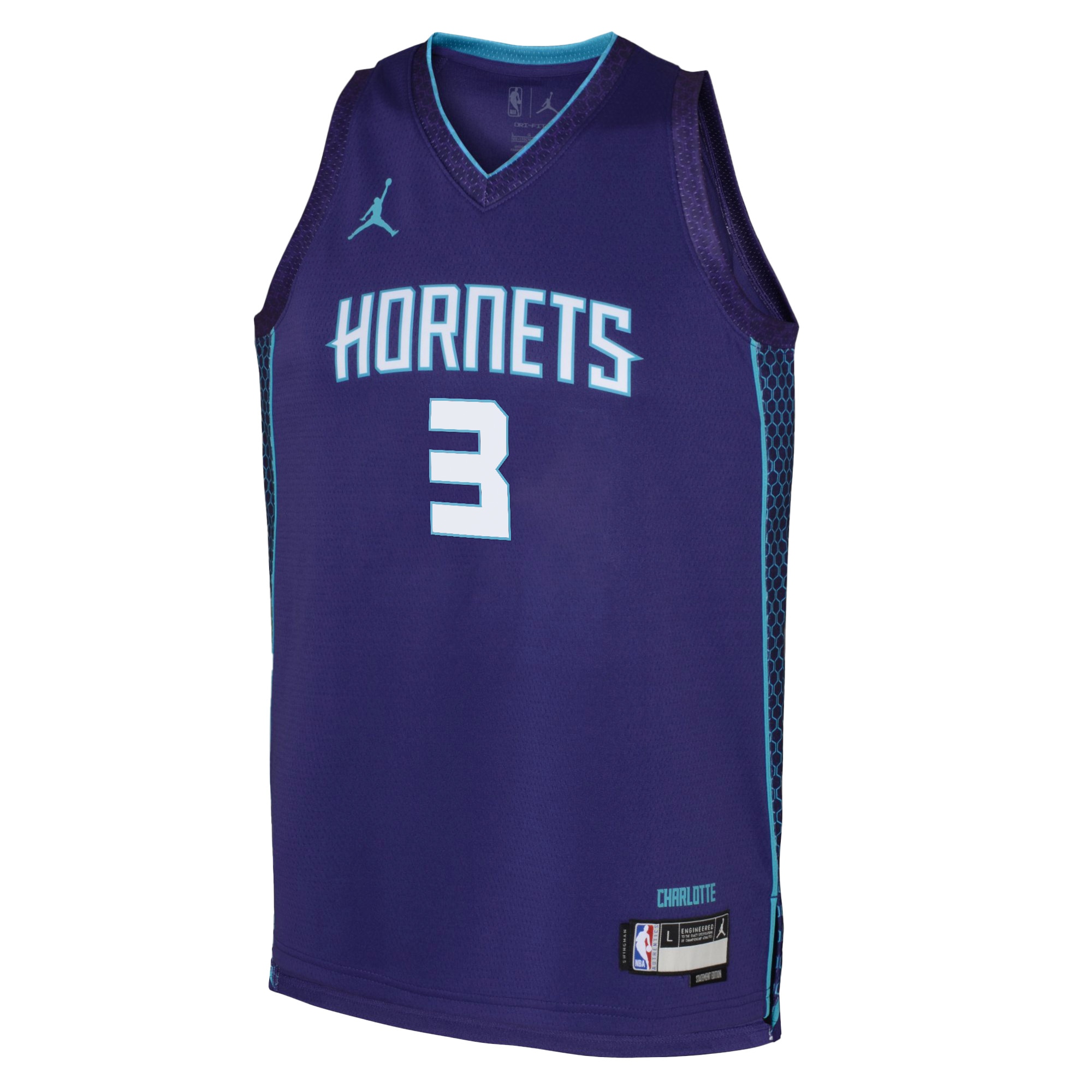 Charlotte Hornets Jordan Brand Statement Edition Swingman Jersey - Purple - Terry Rozier Iii - Youth