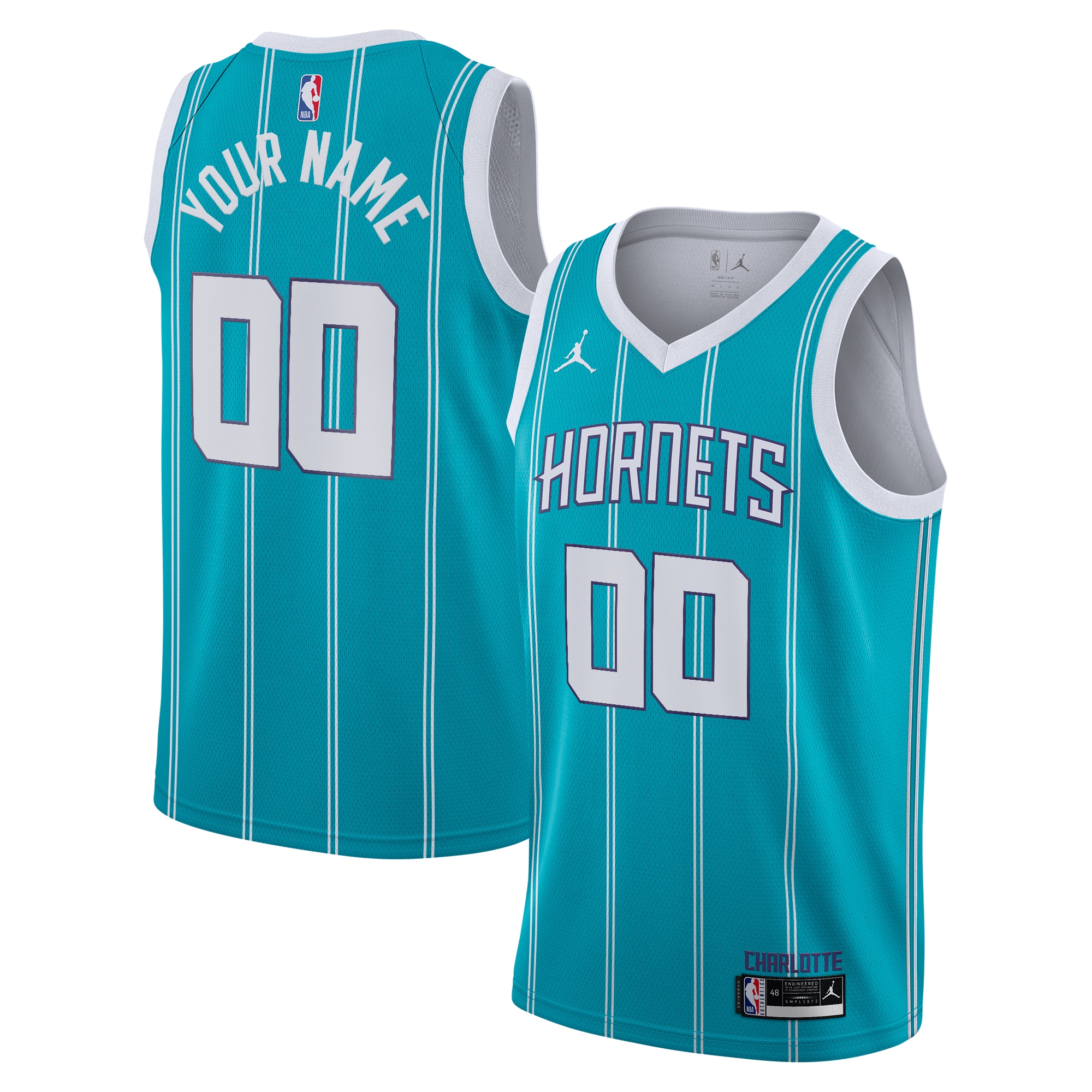 Charlotte Hornets Jordan Icon Edition Swingman Jersey - Custom - Youth