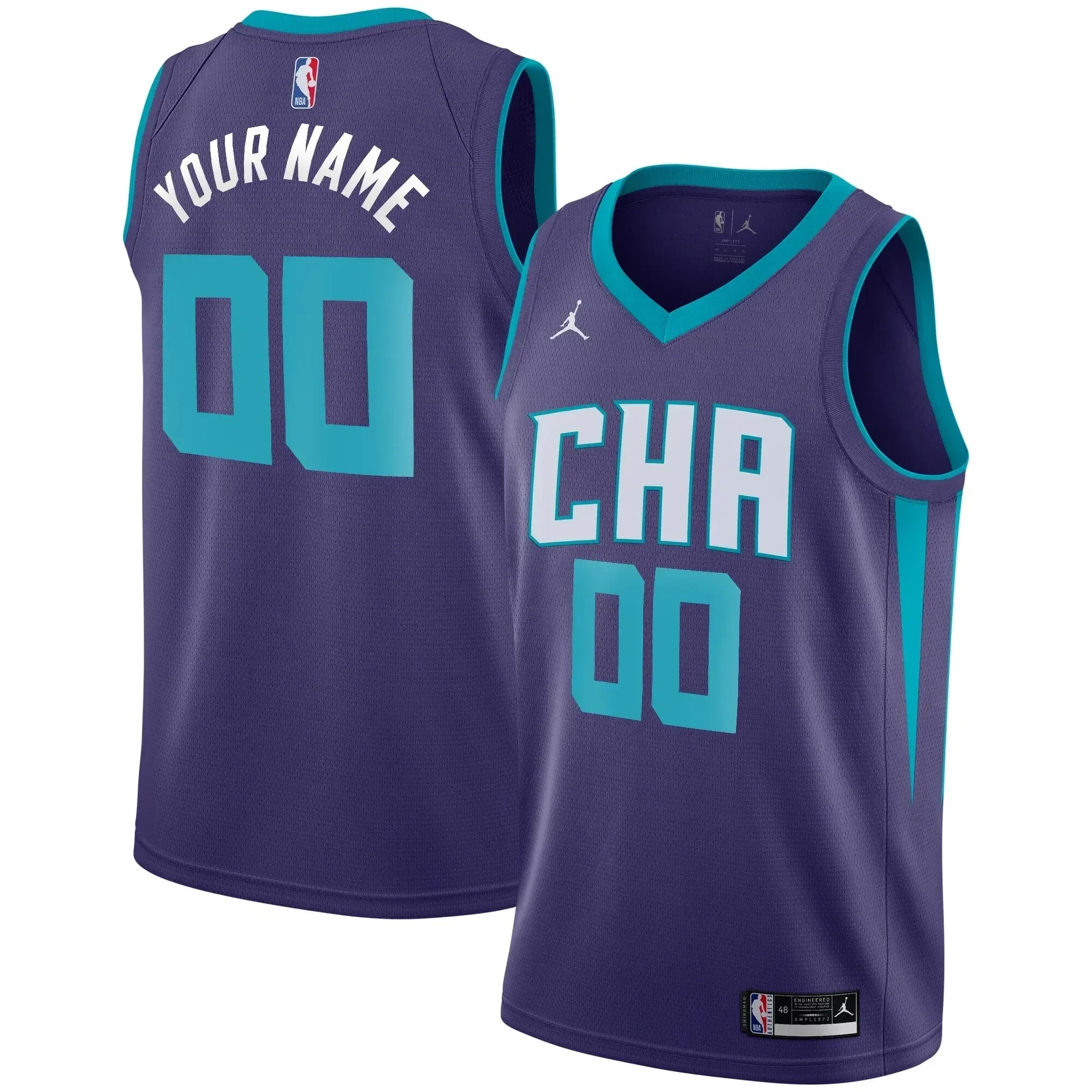 Charlotte Hornets Swingman Blank Jersey - Statement Edition - Purple