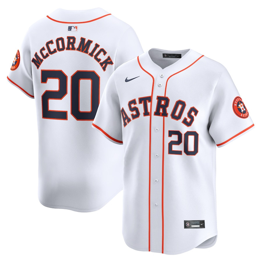 Chas Mccormick 20 Houston Astros Home Limited Player Men Jersey - White