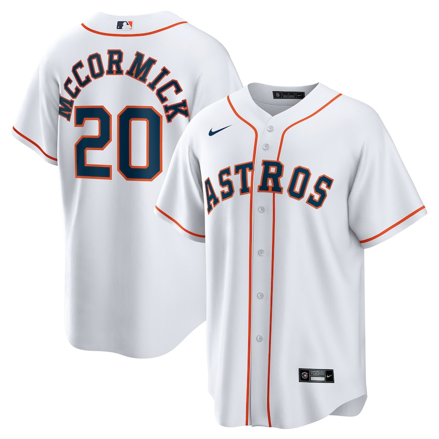 Chas Mccormick 20 Houston Astros Home Player Men Jersey - White
