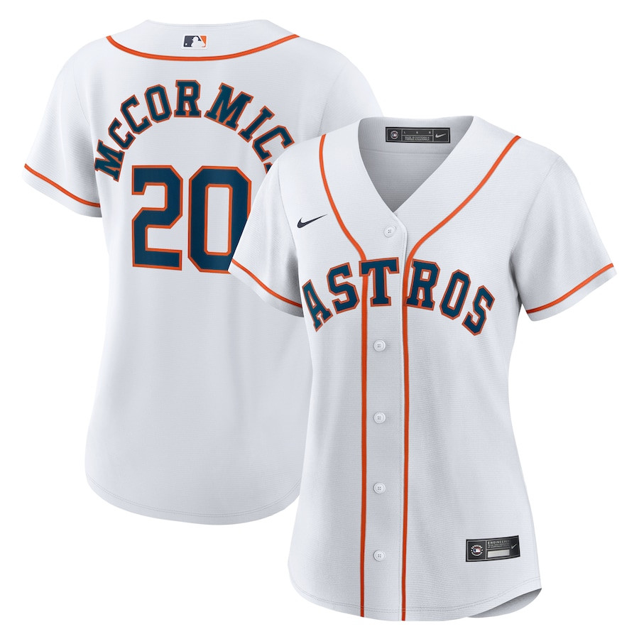 Chas Mccormick 20 Houston Astros Home Player Women Jersey - White