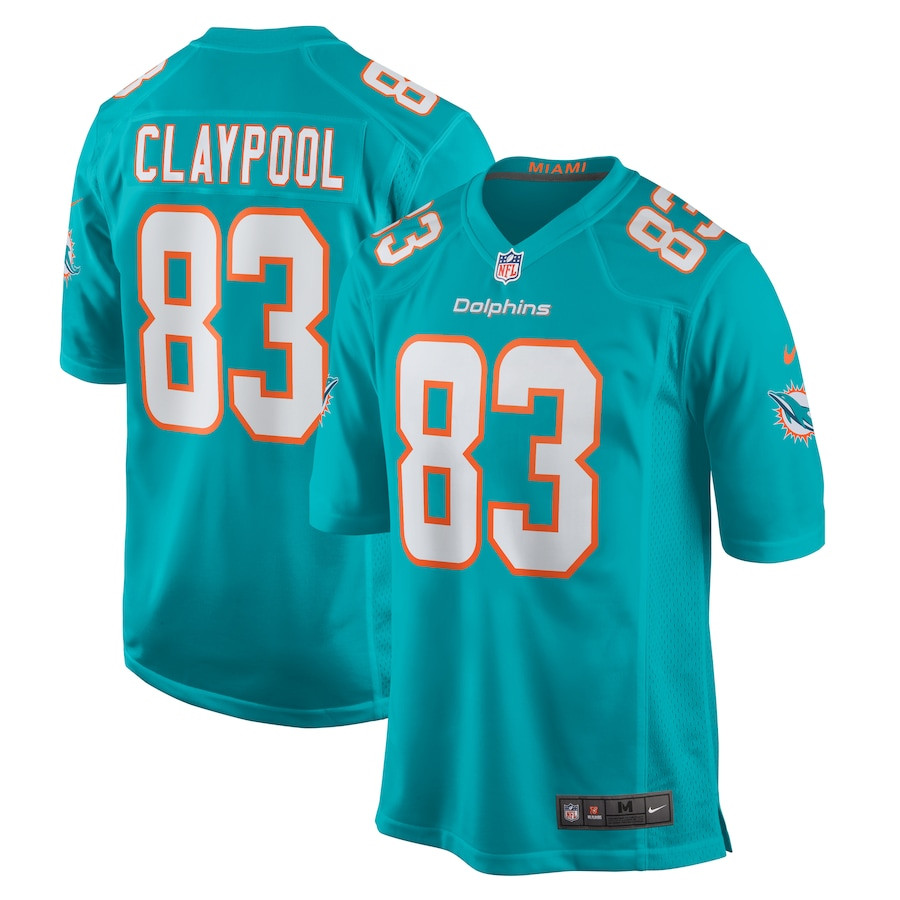 Chase Claypool 83 Miami Dolphins Game Men Jersey - Aqua Js2016