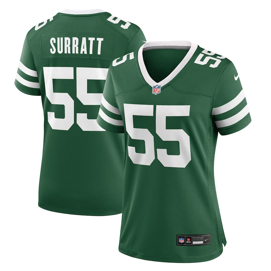 Chazz Surratt 55 New York Jets Women's Team Game Jersey - Legacy Green Js4503