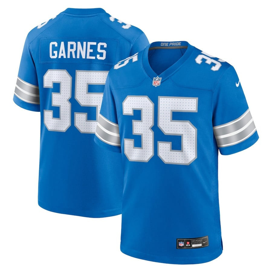Chelen Garnes 35 Detroit Lions Game Men Jersey - Blue Js2828