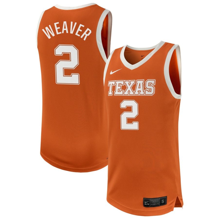 Chendall Weaver 2 Texas Longhorns Nil Men's Basketball Jersey - Texas Orange