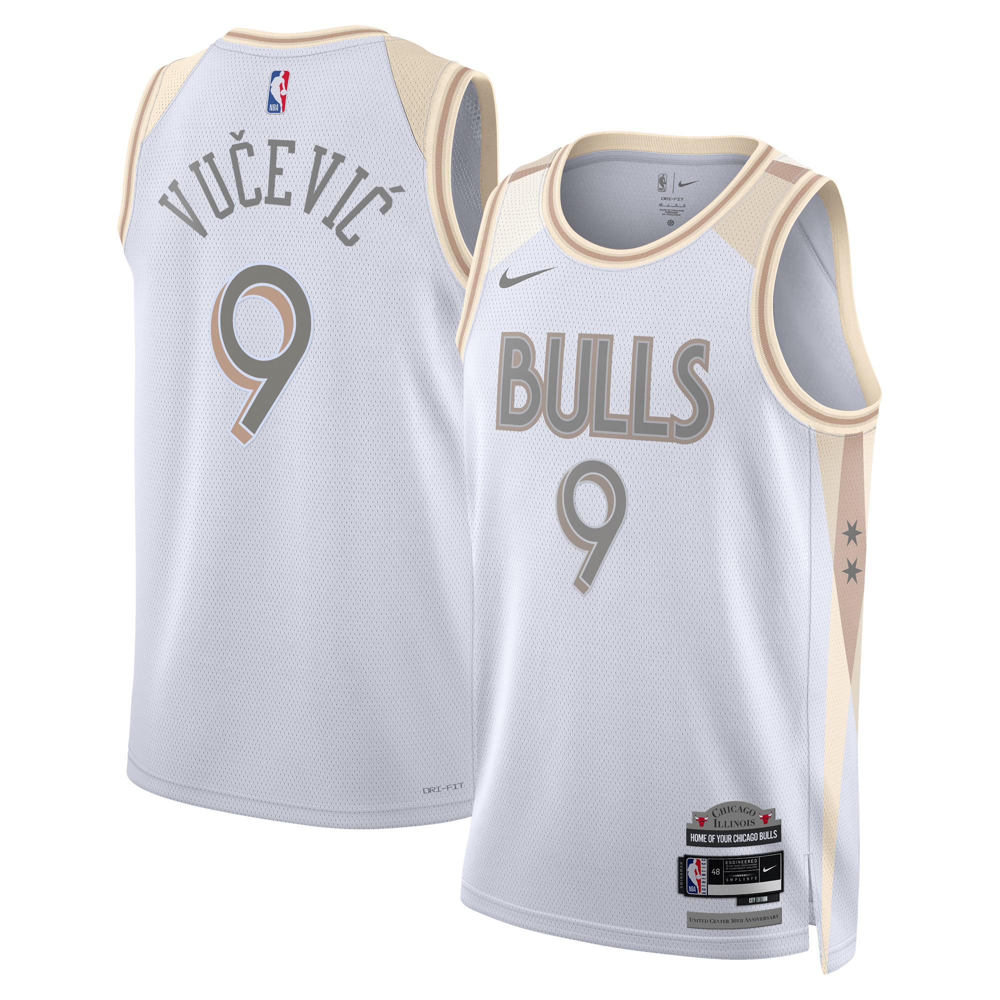 Chicago Bulls City Edition Swingman Jersey 2024 - White - Nikola Vu?evi? - Unisex