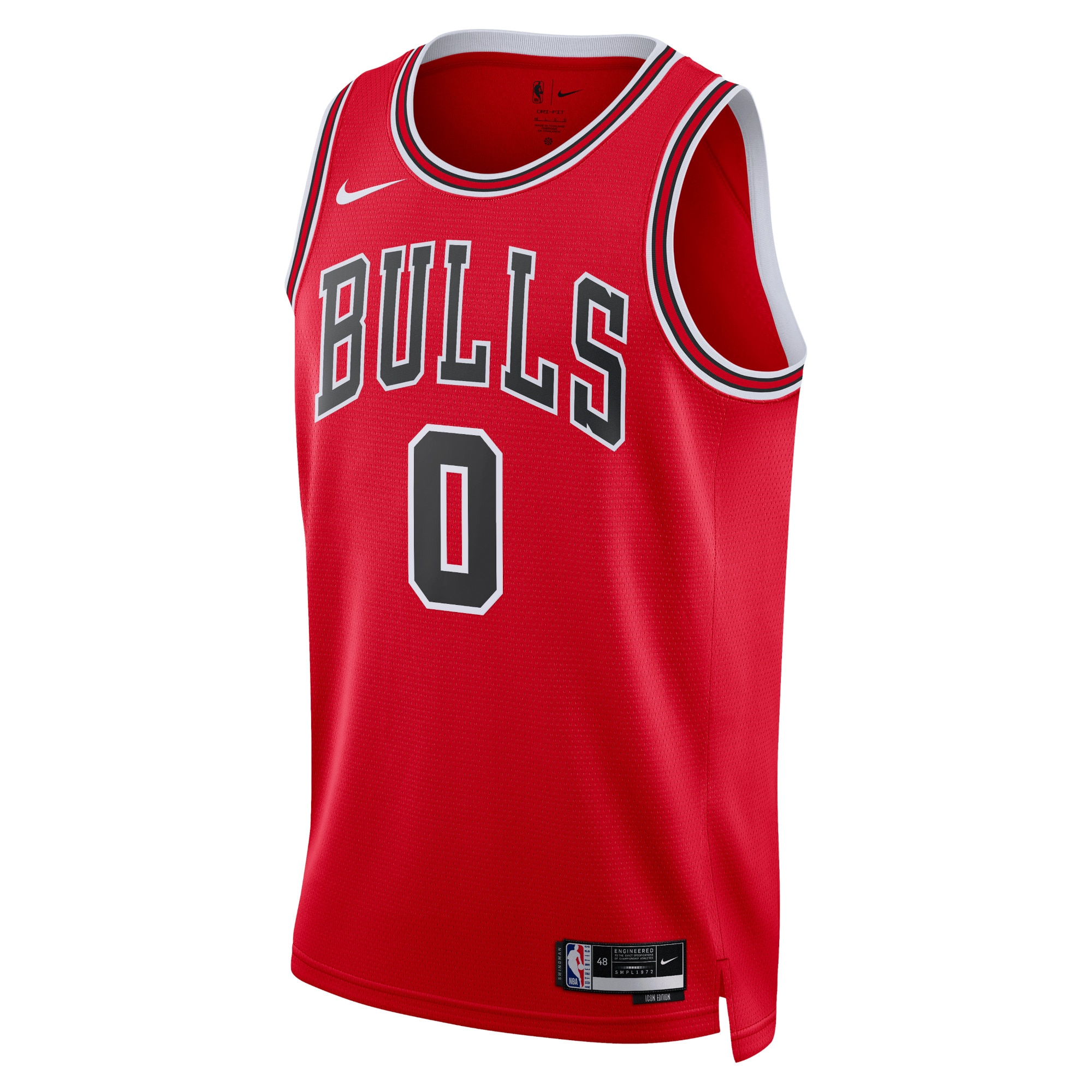 Chicago Bulls Icon Edition Swingman Jersey - Red - Coby White - Unisex