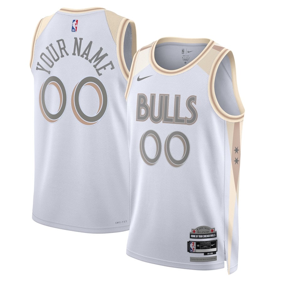 Chicago Bulls Unisex 2024/25 Custom Swingman Jersey - City Edition - White