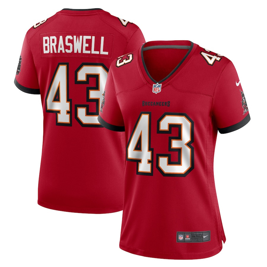 Chris Braswell 43 Tampa Bay Buccaneers Women's Game Jersey - Red Js1318