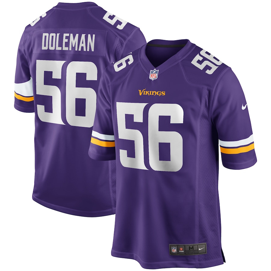 Chris Doleman 56 Minnesota Vikings Men Game Retired Jersey - Purple Js3533