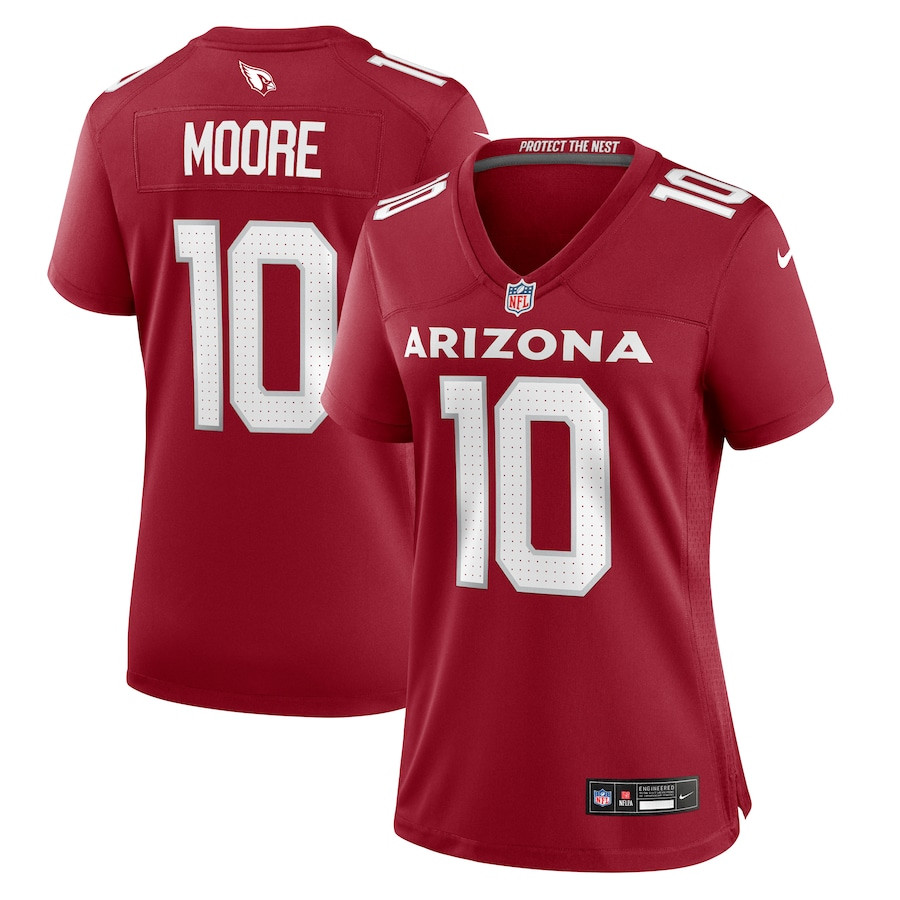 Chris Moore 10 Arizona Cardinals Women's Game Jersey - Cardinal Js2089